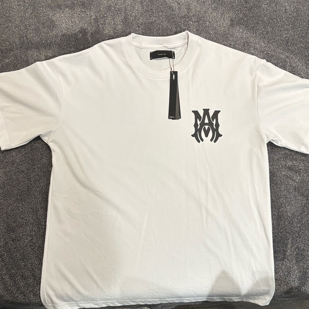 AMIRI White Logo Short Sleeve Tee